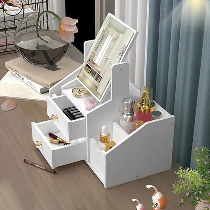 Elegantni Organizer za Šminku sa Ogledalom – Sve na Jednom Mjestu