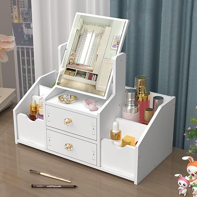 Elegantni Organizer za Šminku sa Ogledalom – Sve na Jednom Mjestu